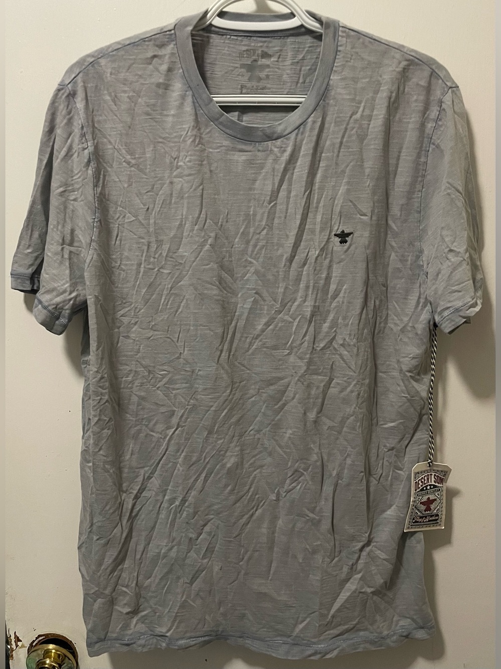 Flag & Anthem Desert Son Men’s Light Grey Crew Neck T-Shirt Short Sleeve Small S